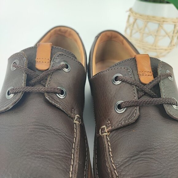 Clarks Men\'s Brown Leather Casual Loafers Shoes Size 11 main image 7
